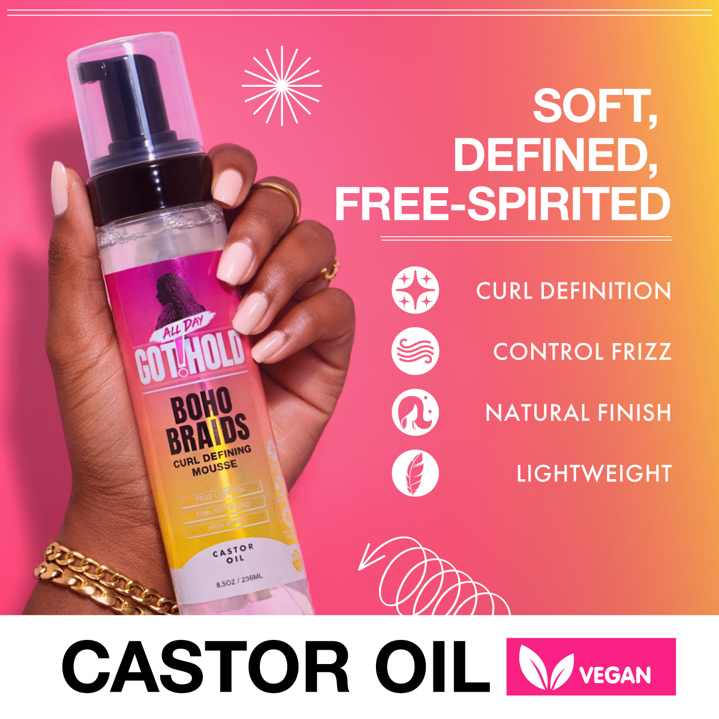 Boho Braids Curl Defining Mousse