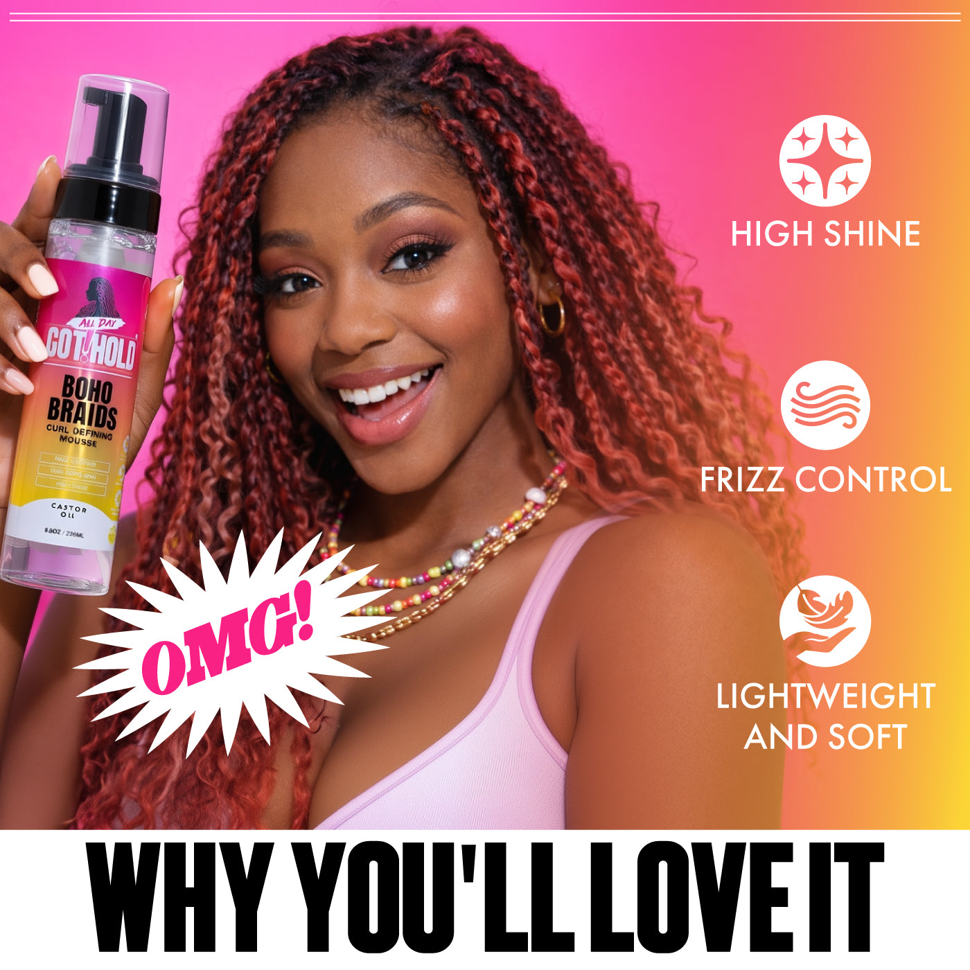 Boho Braids Curl Defining Mousse